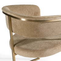 Villa Modern Brown & Gold Dining Chair