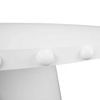 Reef 61" Matte White Lacquer Round Dining Table