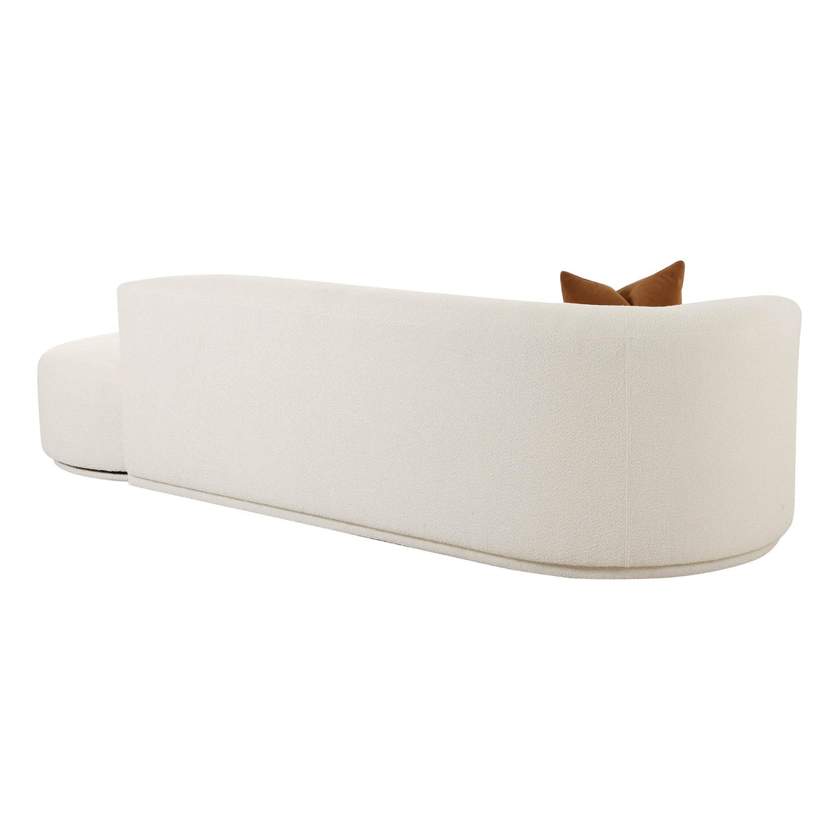 Pablo 112.2" Plush Cream Boucle 2-Piece Chaise Modular LAF Sofa