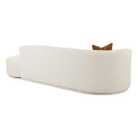Pablo 112.2" Plush Cream Boucle 2-Piece Chaise Modular LAF Sofa