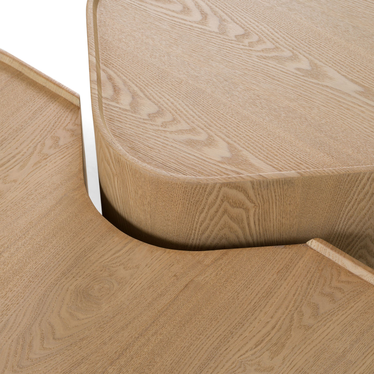Saga Modern Natural Ash Nesting Coffee Table Set