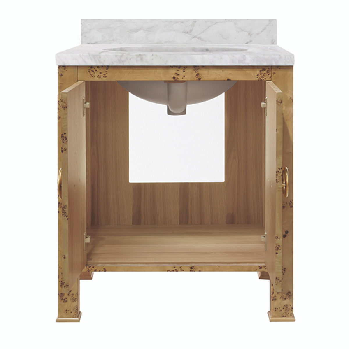 Constance 30.5"" Burl Wood Bath Vanity