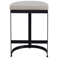Crystal Counter Stool With Black Frame