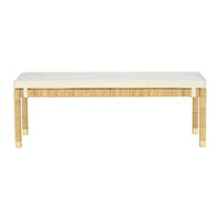 Eden Cream Linen Bench