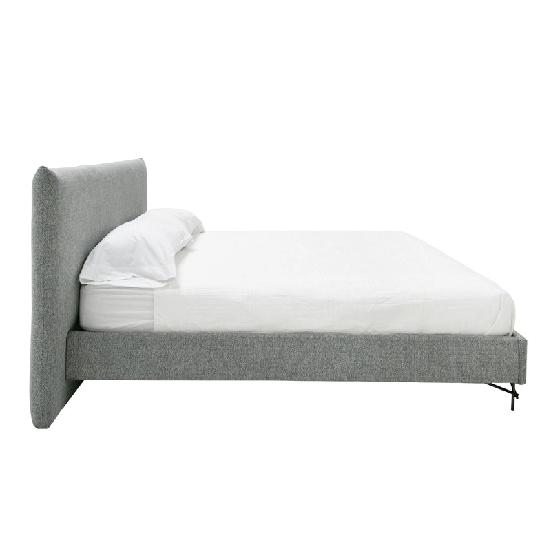Arisa Italian Modern Grey Fabric Bed