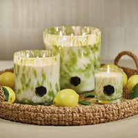 Opal Glass Five-Wick Candle Jar Green/Sicilian Lemon Bergamot (Set of 2)