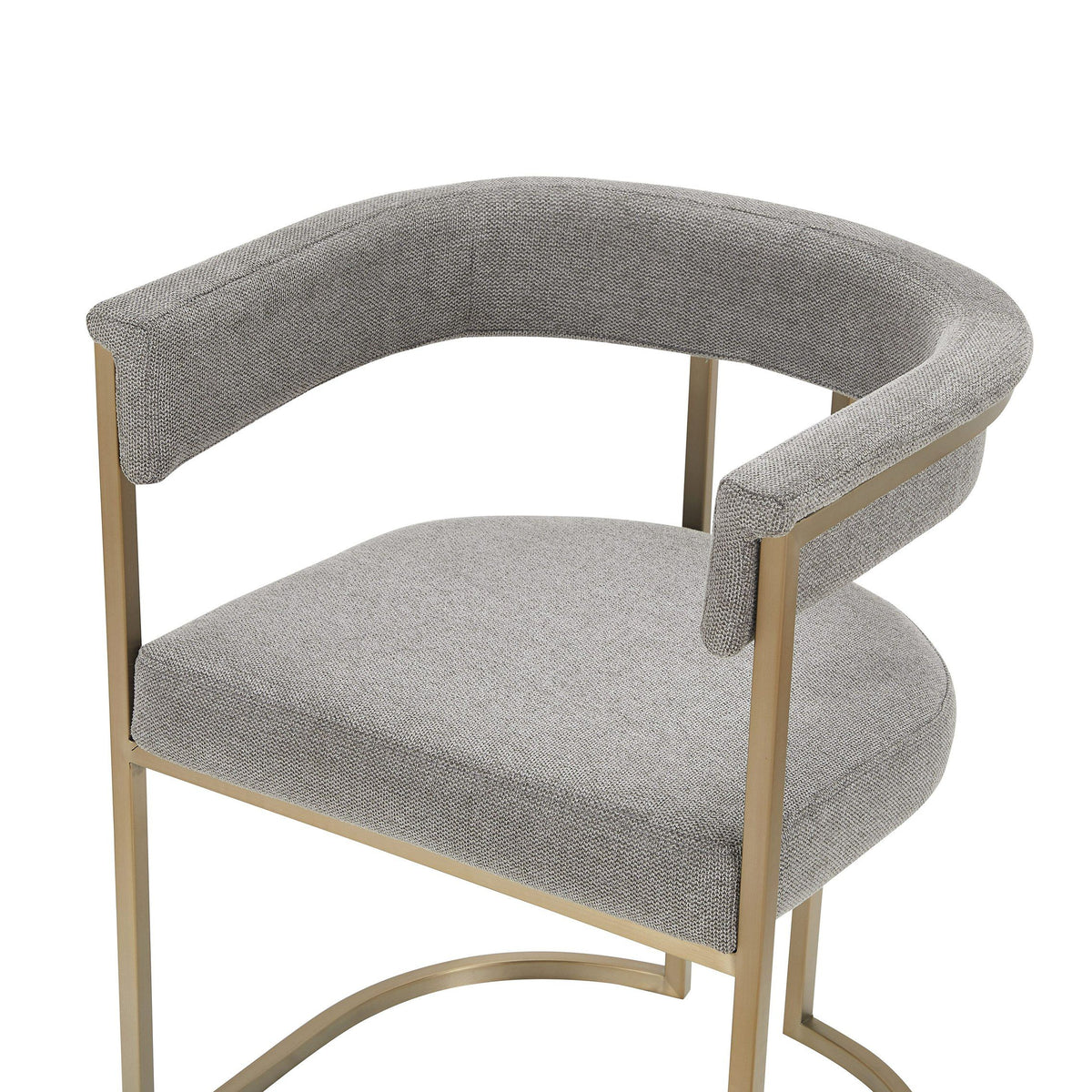 Jasmine Modern Grey Fabric & Gold Dining Chair