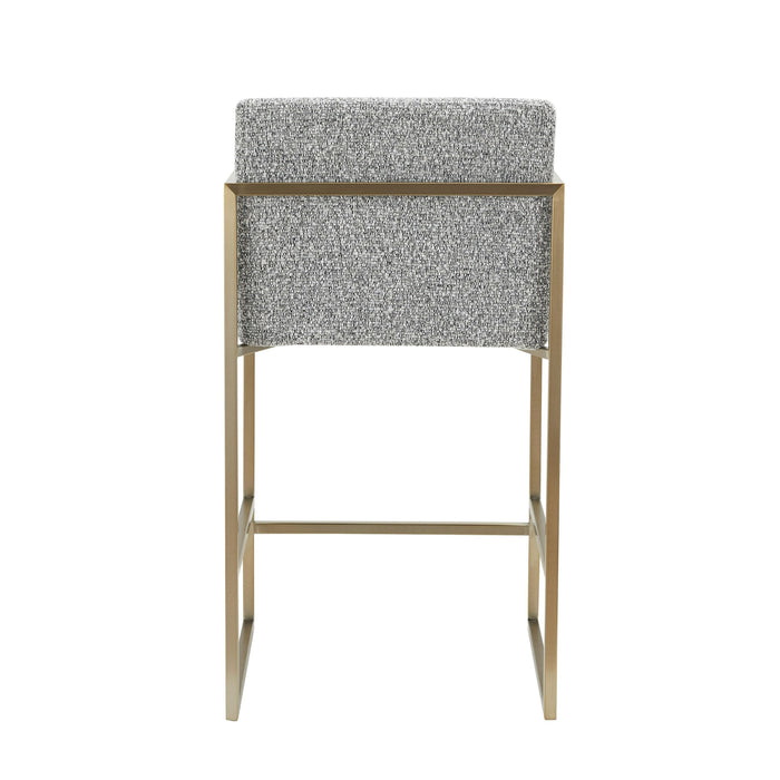 Blair Modern Grey & Gold Counter Stool