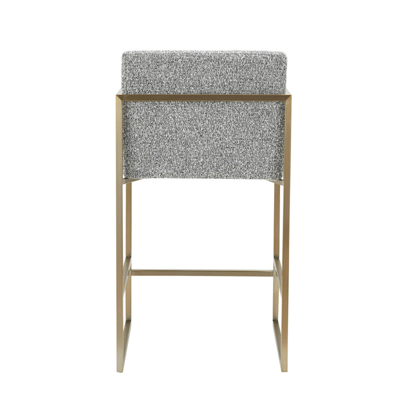 Blair Modern Grey & Gold Counter Stool