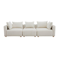 Karsyn 112.5" Plush Cream Performance Boucle Sofa