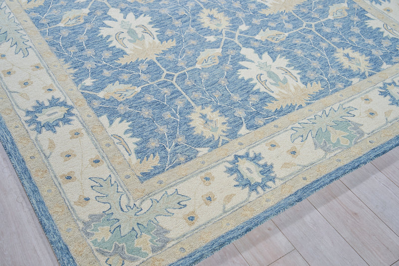 Nell Blue/Ivory Luxury Area Rug