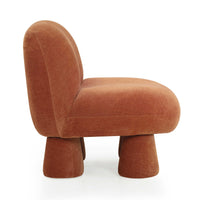 Aishen Rust Upcycled Performance Chenille Accent Chair