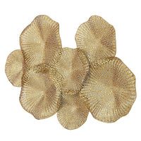 Lotus Gold Metal Wall Art