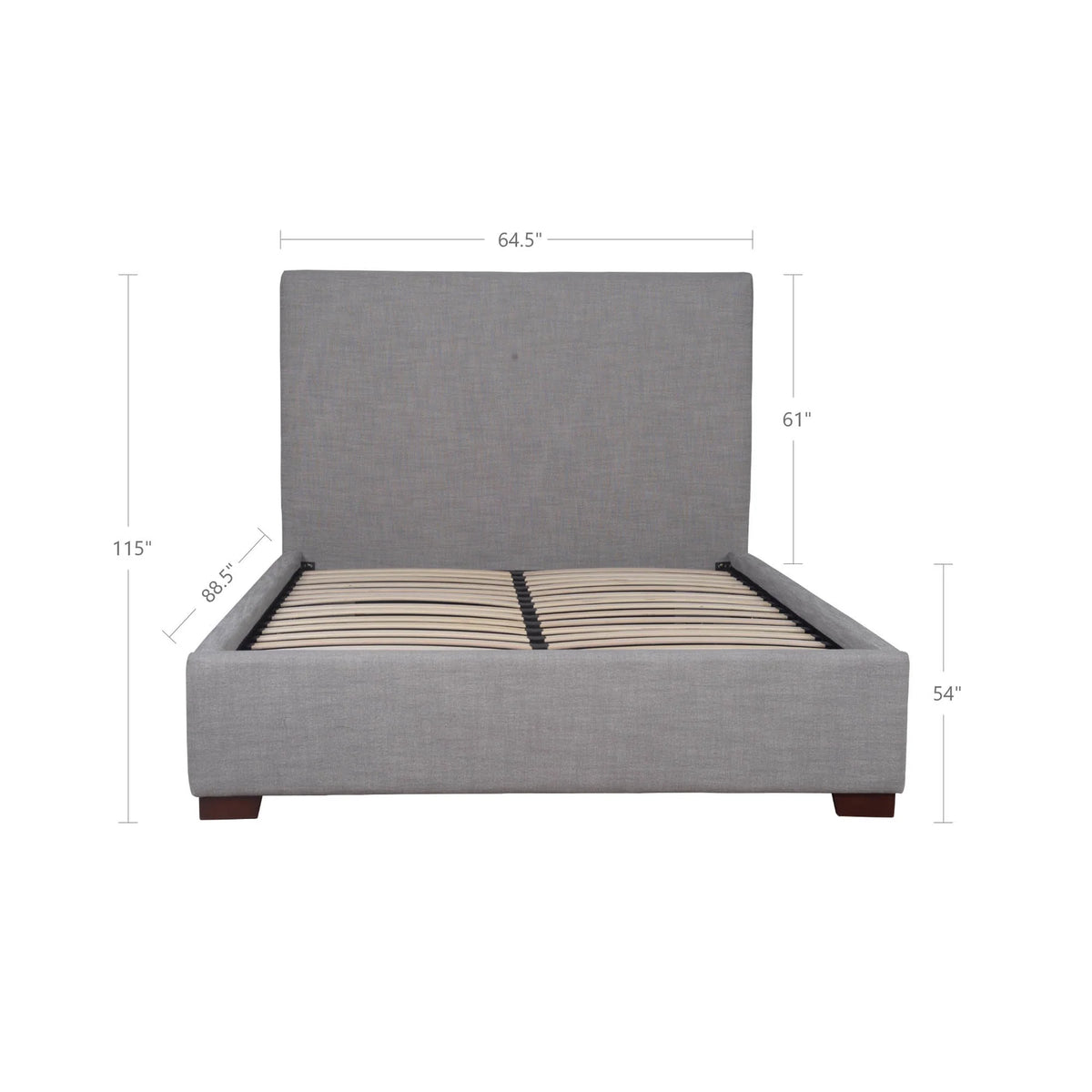 Alix Dove Grey Linen Storage Bed