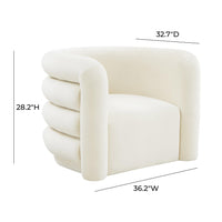 Manee Cream Performance Velvet Accent Chair