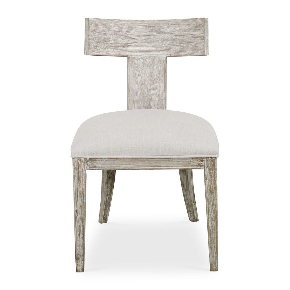 Rowan White Armless Chair - (Set of 2 Chairs)