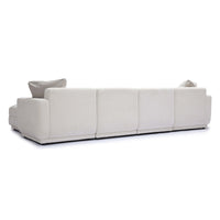 Arabella 123.6" Cream Chenille Modular U-Sectional