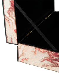 Celestial Red Swirl Boxes (Set of 2)