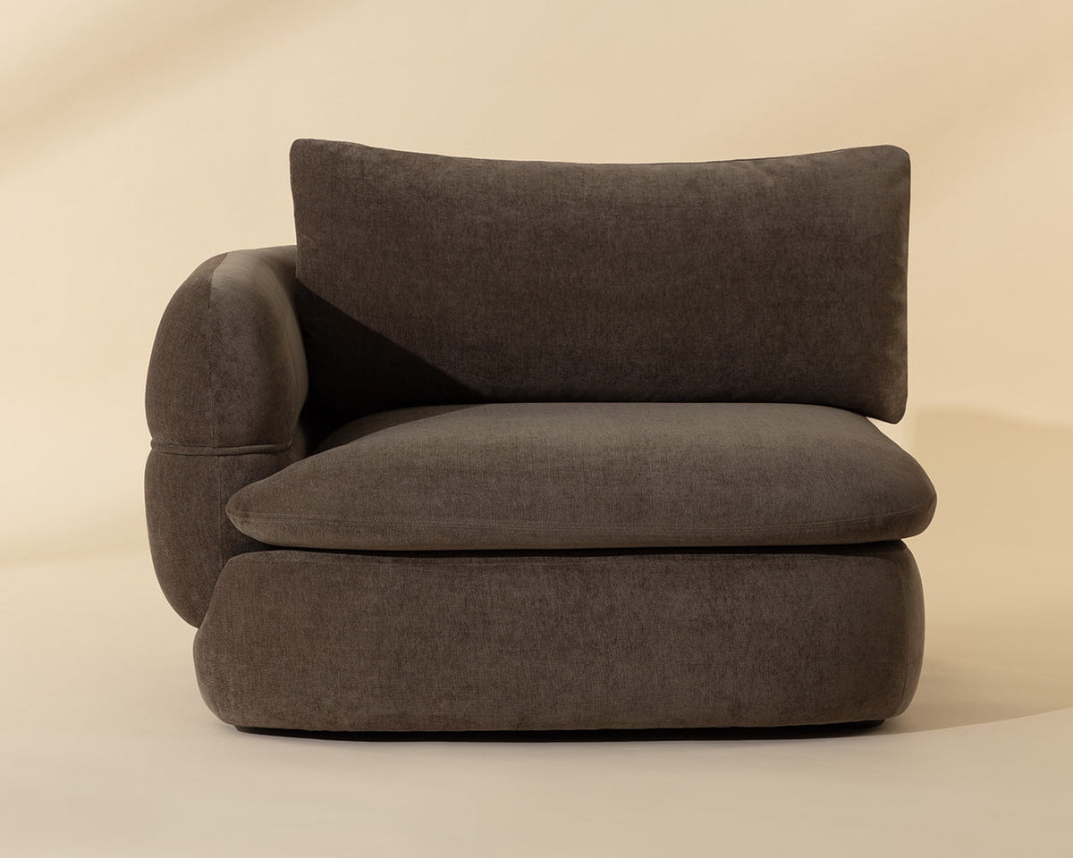 Oressa Brown Modular Left Arm Chair
