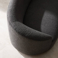 Emilee 108" Sofa Charcoal Sherpa White Oyster