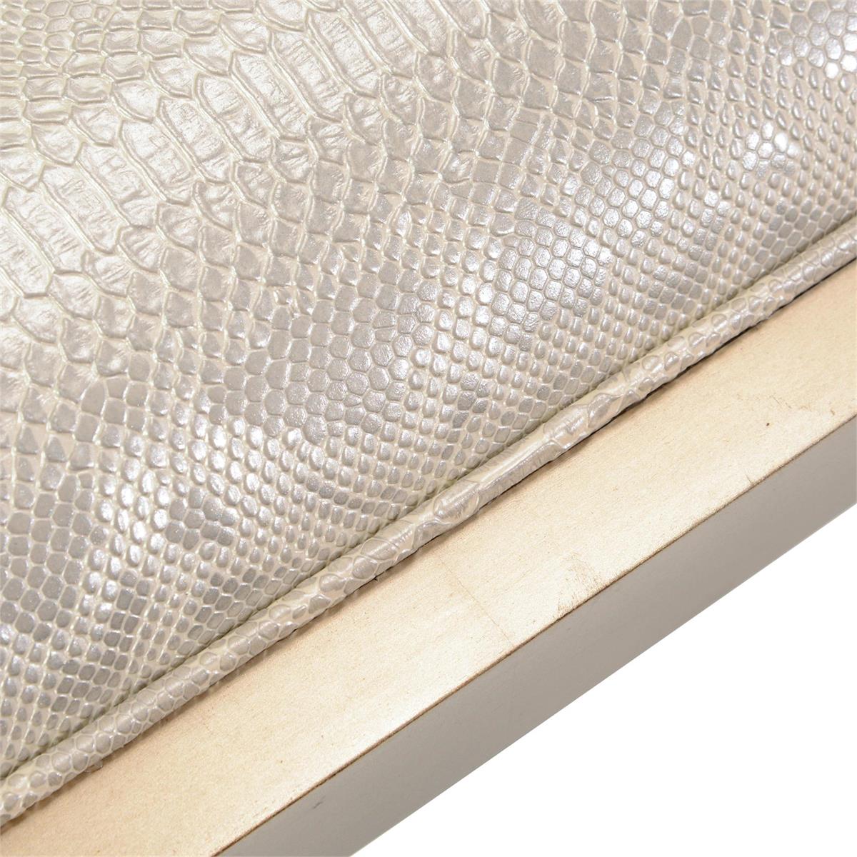 Reed 61" Antique Silver Curved Bench