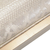 Reed 61" Antique Silver Curved Bench