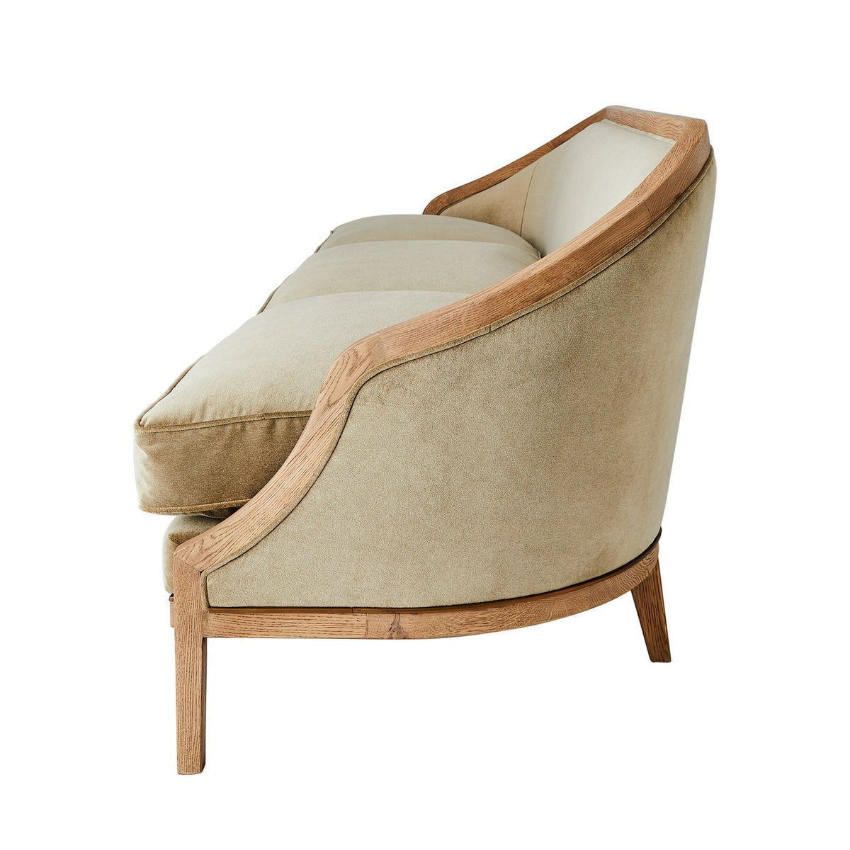 Viktoria 95.75" Tailored Light Sage Velvet Sofa