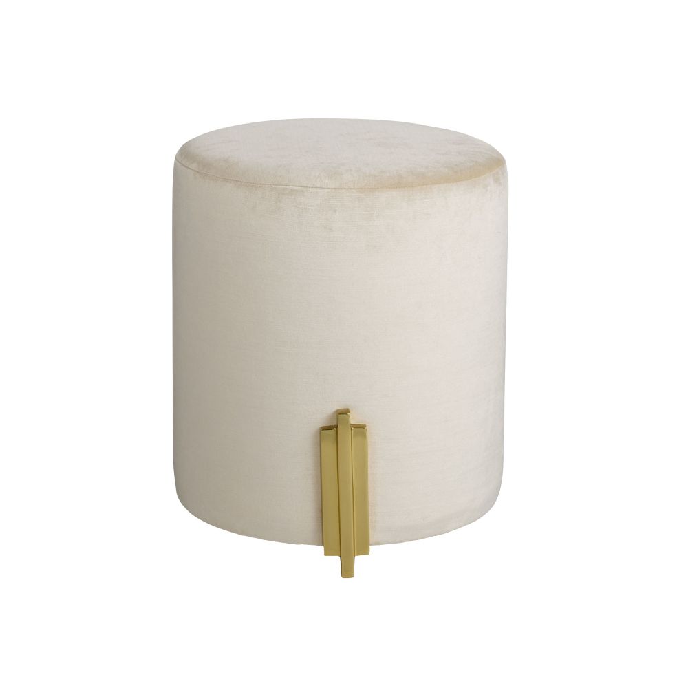 Aarna Sterling Velvet Ottoman