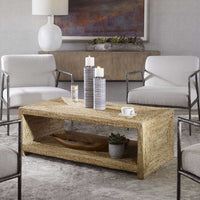 Tora Natural Woven Coffee Table