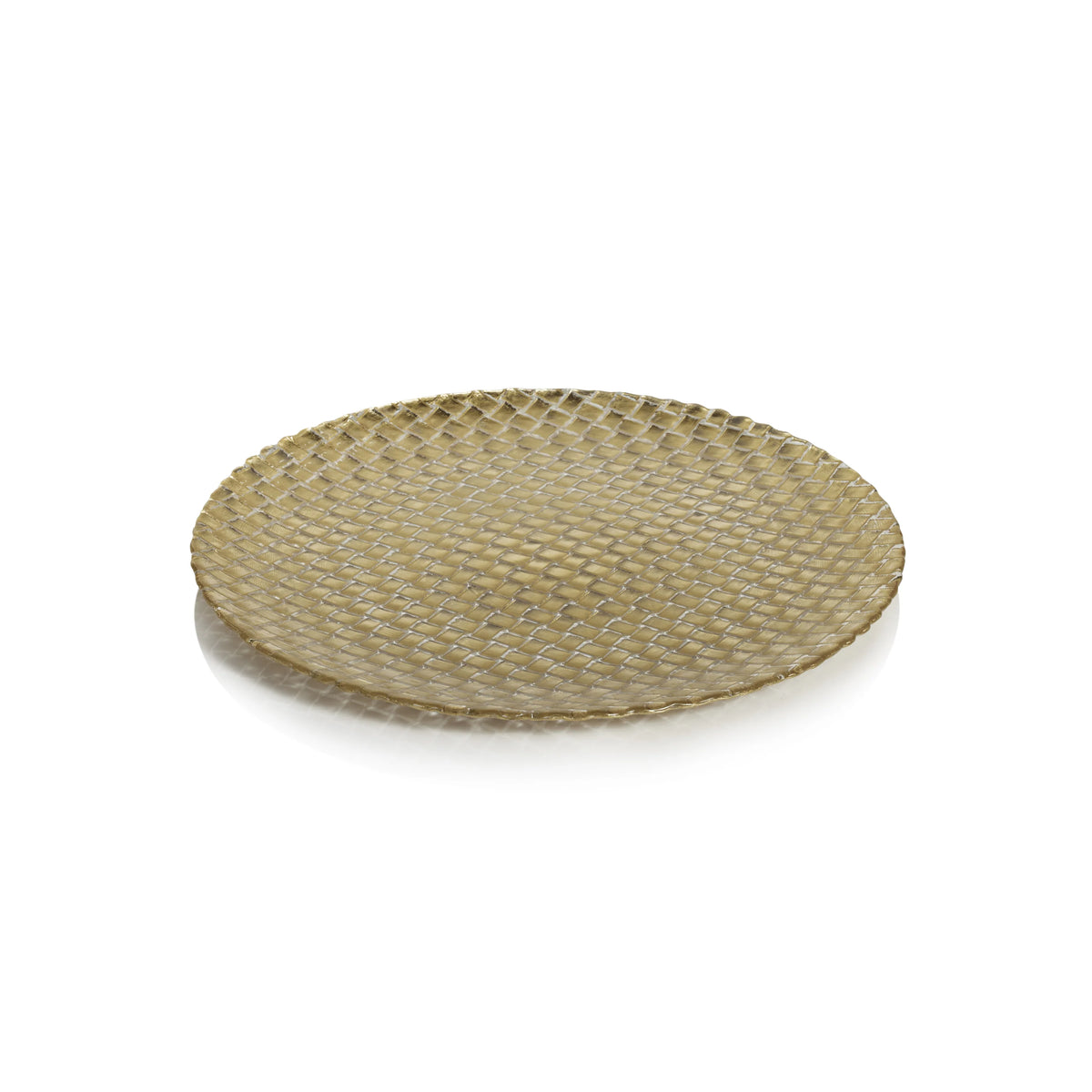 Braided Gold 13" Round Plate - Set of 12