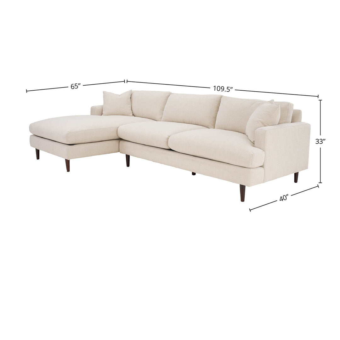Bronia 109" Beach Alabaster Left Sectional Sofa