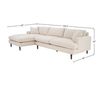 Bronia 109" Beach Alabaster Left Sectional Sofa