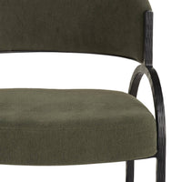 Zelise Performance Pine Green Chenille Dining Chair (Set of 2)
