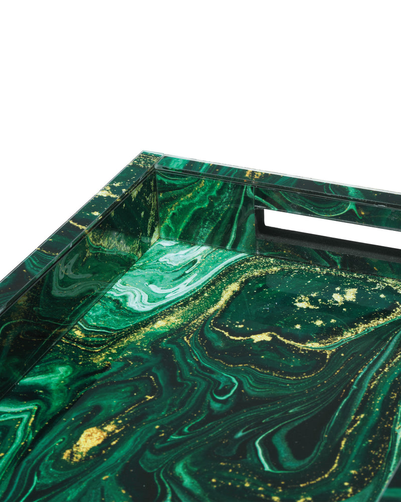 Celestial Green Swirl Tray