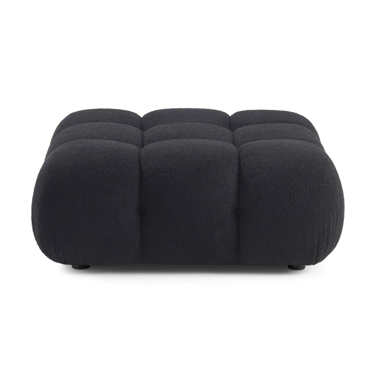 Vogue Black Performance Vegan Shearling Modular Ottoman