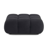 Vogue Black Performance Vegan Shearling Modular Ottoman