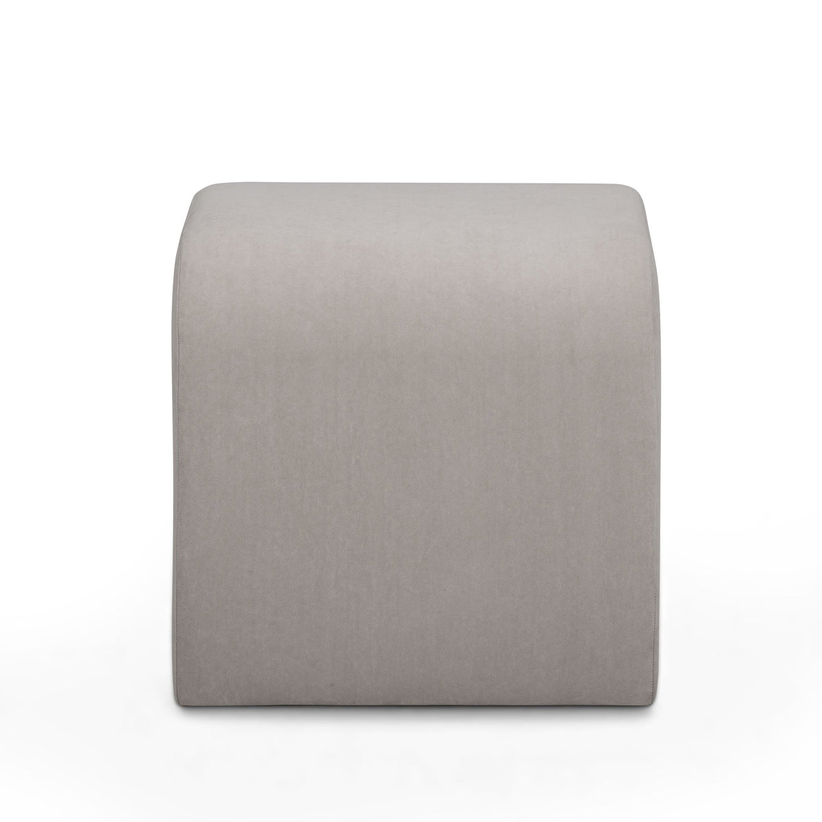 Daliah Taupe Performance Velvet Ottoman