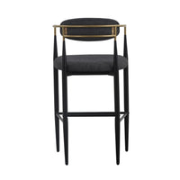 Nicole Dark Grey/Gold & Black Bar Stool