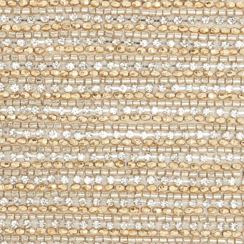 Blythe Shimmering Gold Beads Glam Throw Pillow (2 Sizes Available)