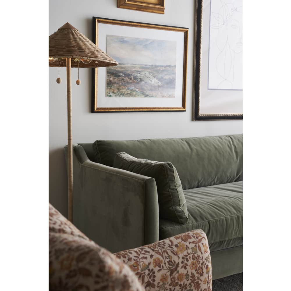 Blaise 90" Sage Velvet Cloud Sofa