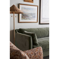 Blaise 90" Sage Velvet Cloud Sofa