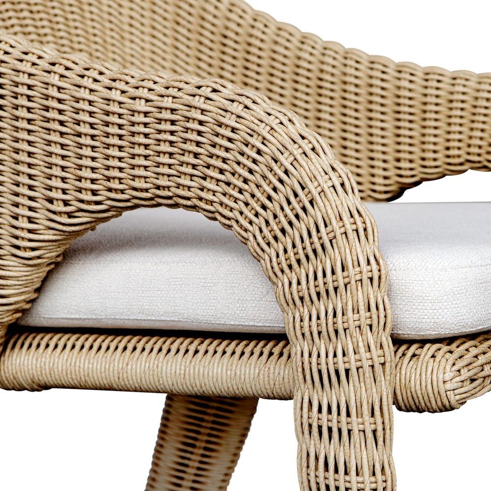Avenue White All Weather Outdoor Dining Arm Chair