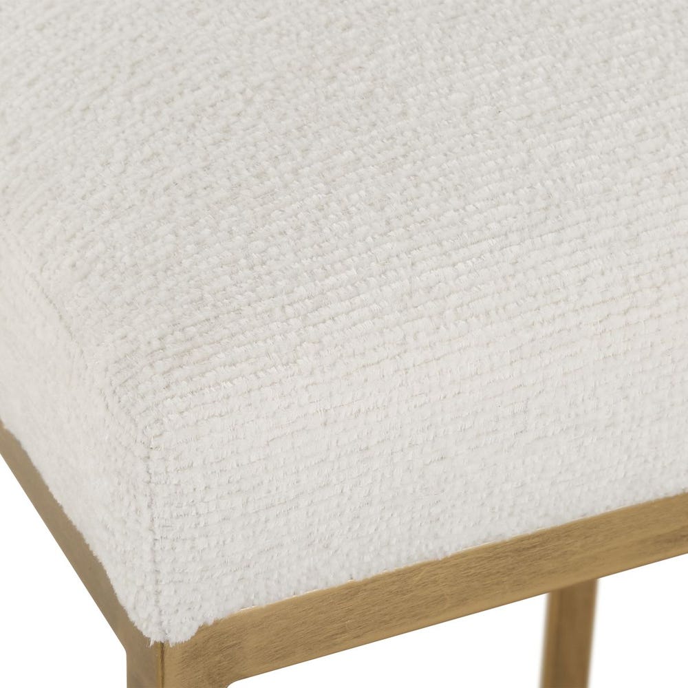 Crystal Cream Performance & Brass Counter Stool