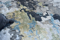 Audrina Silver/Grey/Coffee Artist's Area Rug