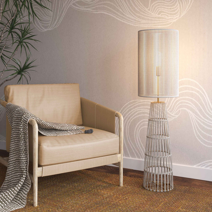 Izan Cream Natural Jute Floor Lamp - Luxury Living Collection