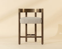 Manolo Oatmeal, Chocolate Ash & Antique Brass Counter Stool