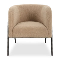 Netta Latte Shearling Accent Chair