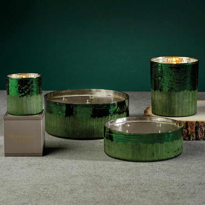 Siberian Fir Green Scented Antique Candle Jar - Six Wick (Set of 4)