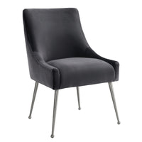 Prado Grey Velvet With Silver Frame Chair - Luxury Living Collection