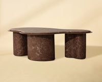 Isola 55" Faux Marble Concrete Indoor Outdoor Coffee Table